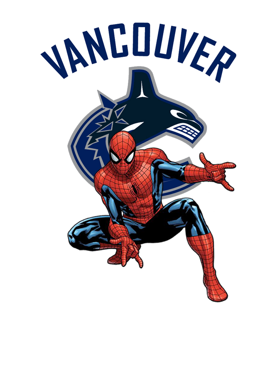 Vancouver Canucks Spider Man Logo vinyl decal